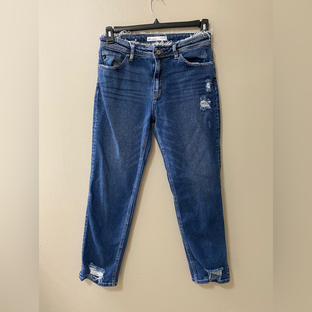 KanCan jeans womens size 27 boyfriend distressed high rise ankle pants